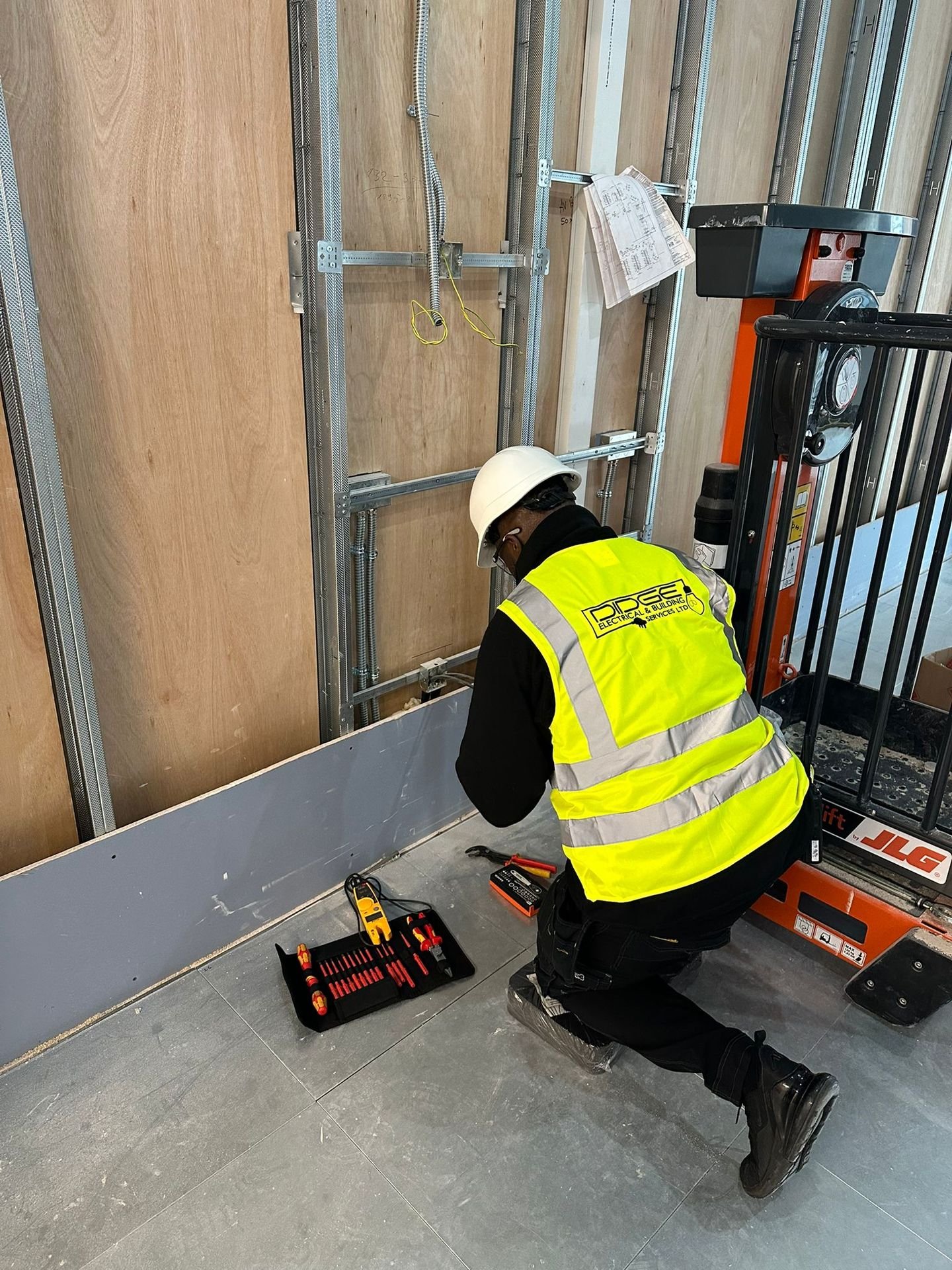 First-fix electrical works