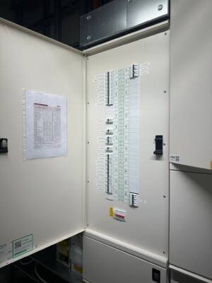 Distribution board being commissioned