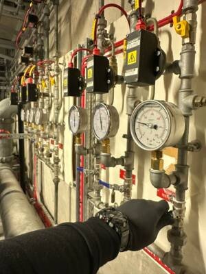 Sprinkler system pressure testing