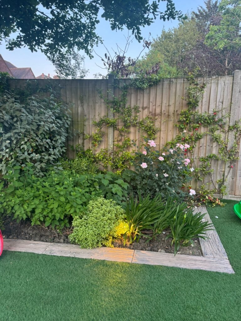 Low voltage garden spike lights installed