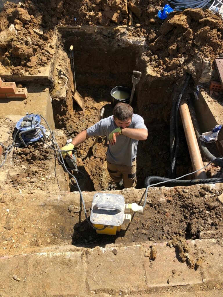 Thames water build over, moving existing drain